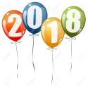New Year 2018 balloons